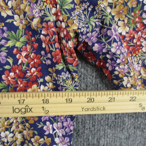 VINTAGE Andrew McMullan Shirt Womens 8 Pink Blue Floral Print Lilac USA Made - Picture 8 of 12